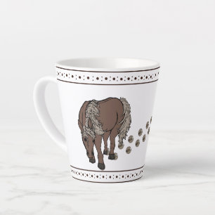 Caneca De Café Latte Cavalos por figdewdrop Caneca Pequena de Latte