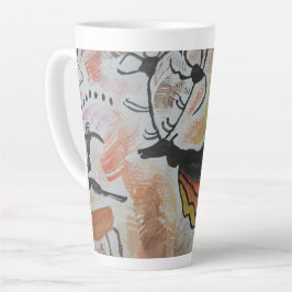 Caneca De Café Latte Cave Art Abstrato Latte Mug