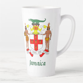 Caneca De Café Latte Celebração histórica do hino Casaco de armas jamai