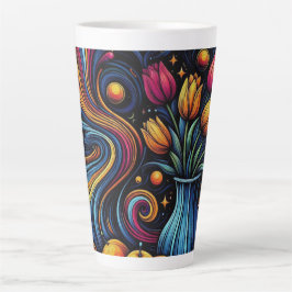 Caneca De Café Latte Celestial Bloom