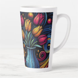 Caneca De Café Latte Celestial Bloom