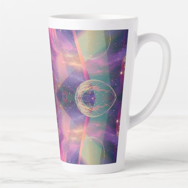Caneca De Café Latte Celestial Kaleidoscopic Dreams (Direita)