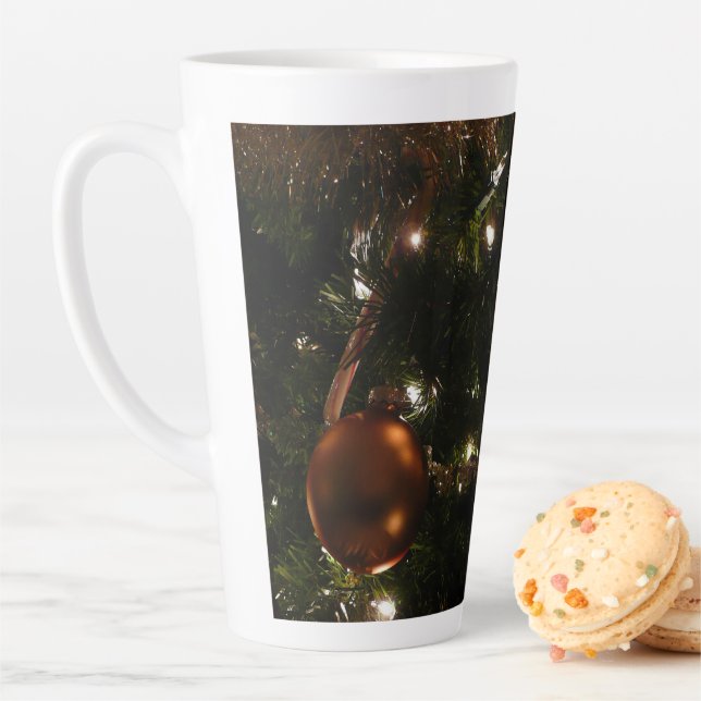 Caneca De Café Latte Cena de Férias da Árvore de Natal III (In Situ)