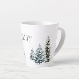 Caneca De Café Latte Cena de inverno Personalizada Latte Mug