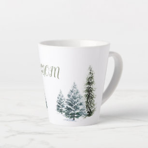 Caneca De Café Latte Cena de inverno Personalizada Latte Mug
