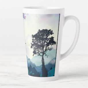 Caneca De Café Latte Cena de Montanha Coffee Mug