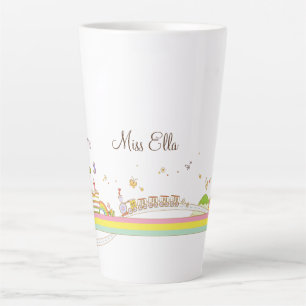 Caneca De Café Latte Cena de Professores Whimsical Personalizada
