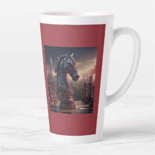 Caneca De Café Latte Cena de Xadrez Fantasia - Cavalo