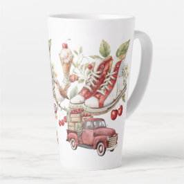 Caneca De Café Latte Cerejas Doces de Verão