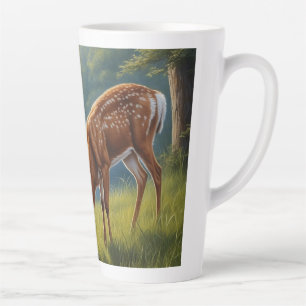 Caneca De Café Latte Cervo Pacífico junto ao Lago Mug - Floresta da Nat