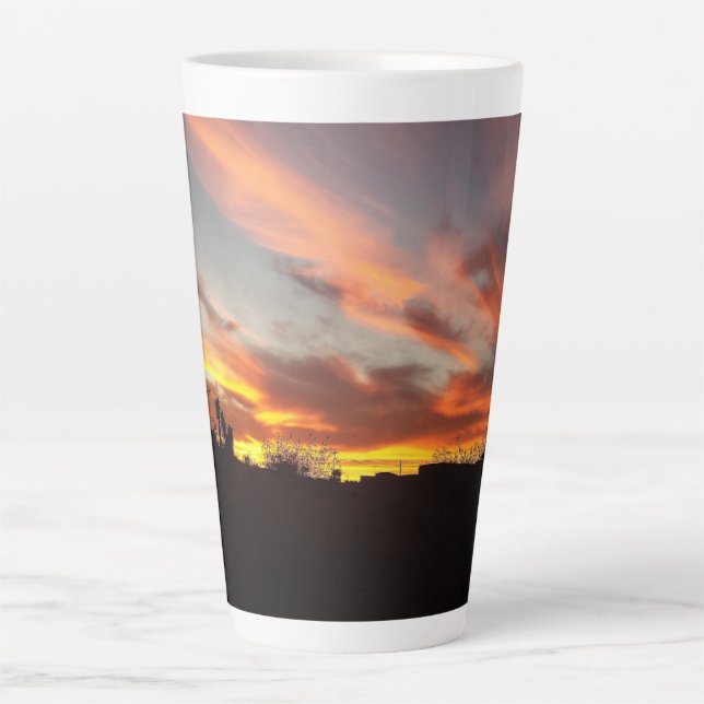 Caneca De Café Latte Céu do Deserto (Frente)