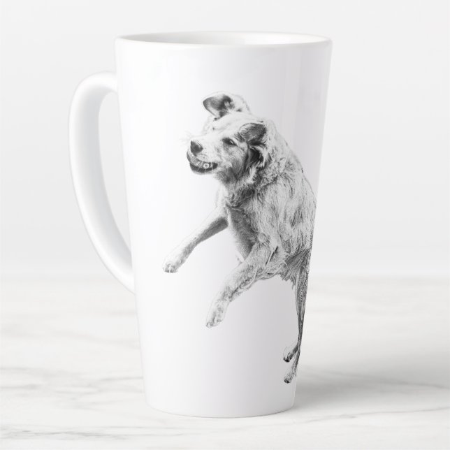 Caneca De Café Latte Céus de outono, Espírito Voador (Ângulo esquerdo)