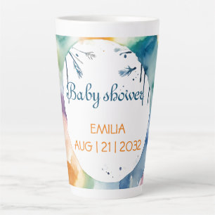 Caneca De Café Latte Chá de fraldas BOHO de Cubo Personalizado