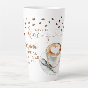 Caneca De Café Latte Chá de Noiva Tema Amor Está Fermentando