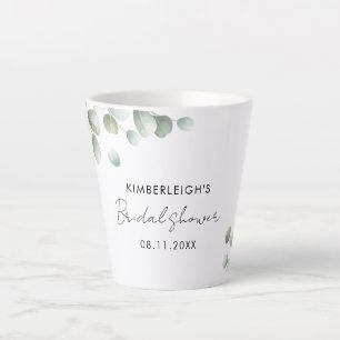 Caneca De Café Latte Chá de panela de Script Eucalyptus Personalizado