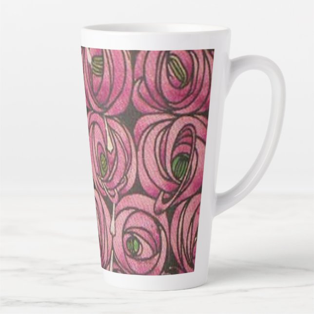 Caneca De Café Latte Charles Rennie Mackintosh - Rosas (Direita)