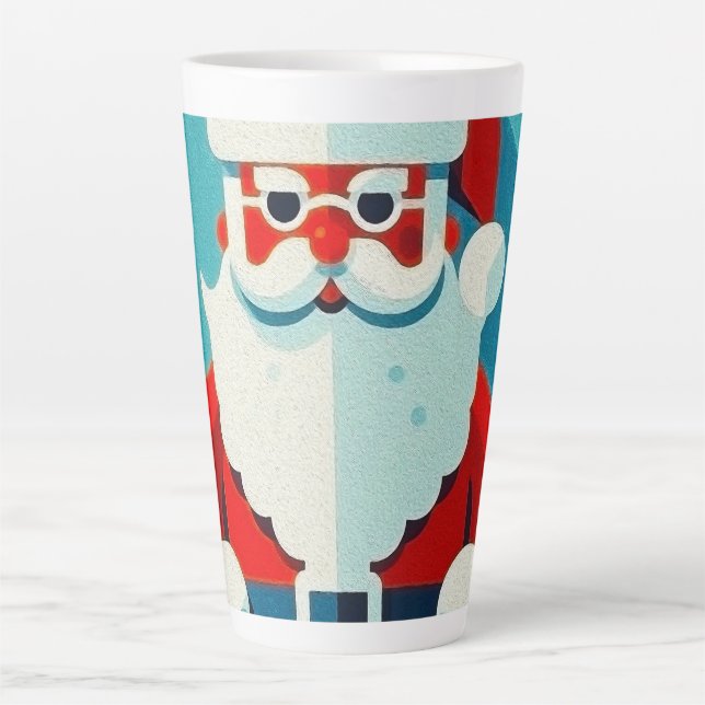 Caneca De Café Latte Charming Santa Claus (Frente)