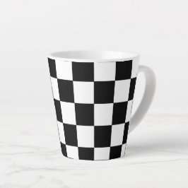 Caneca De Café Latte Checkers "Diner dos anos 50"