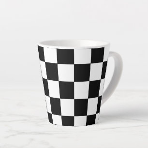 Caneca De Café Latte Checkers "Diner dos anos 50"