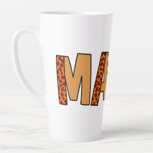Caneca De Café Latte Cheetah Impressão Leopardo Mãe