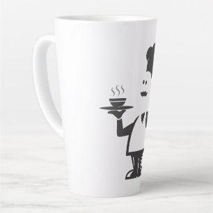 Caneca De Café Latte Chef segurando uma tigela de sopa