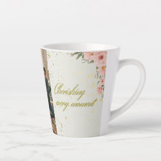 Caneca De Café Latte Cherishing a cada momento - Mug personalizado