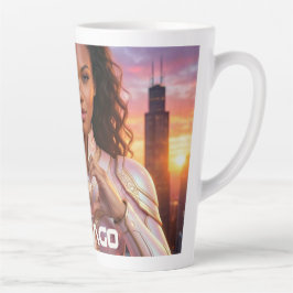 CANECA DE CAFÉ LATTE CHICAGO - HEROÍNA FEMININA