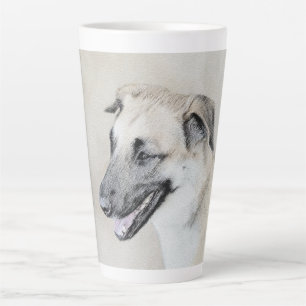 Caneca De Café Latte Chinook (Helicopter Ears) Painting - Dog Art