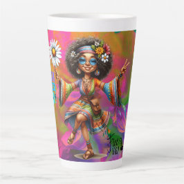 Caneca De Café Latte Chip-Chic-Flower-Me Colorida