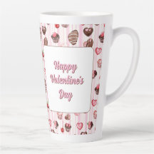 Choco Heart Personalizable Latte Mug