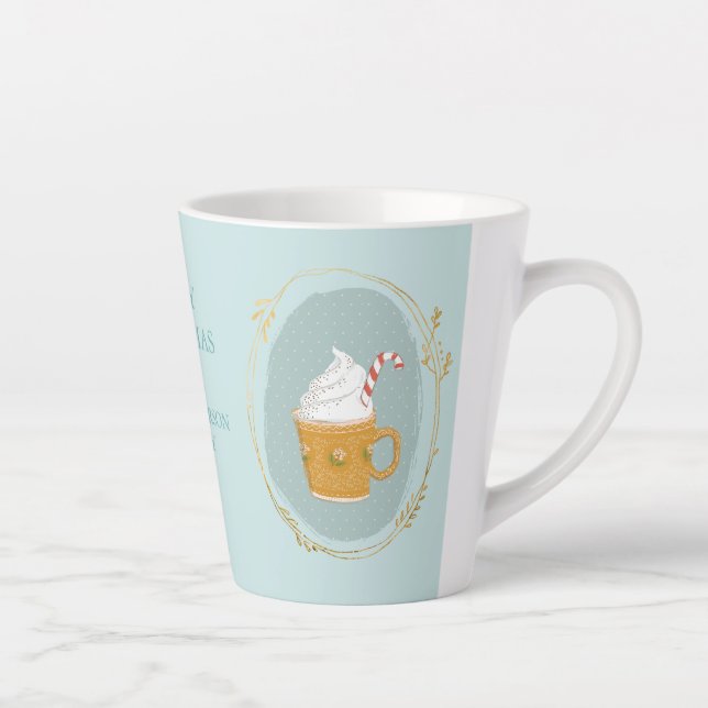 Caneca De Café Latte Chocolate Quente de Natal (Direita)
