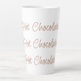 Caneca De Café Latte Chocolate Quente | Tipografia simples de Na moda