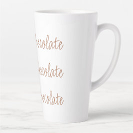 Caneca De Café Latte Chocolate Quente | Tipografia simples de Na moda