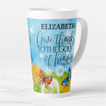 Christian Whimsical Floral Dá Bíblia aos Obrigados