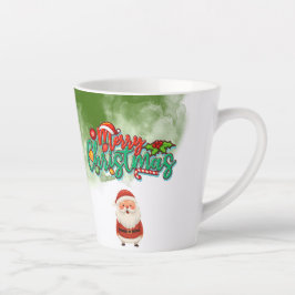 Caneca De Café Latte Christmas Mug with Santa – Merry Christmas