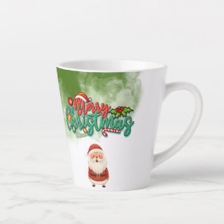 Caneca De Café Latte Christmas Mug with Santa – Merry Christmas
