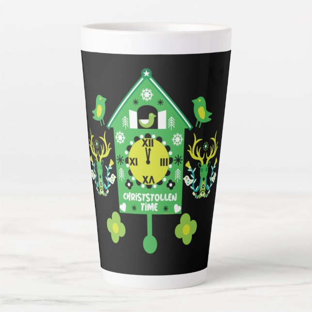 Caneca De Café Latte Christstollen Weihnachtsstollen Stollen Xmas (Frente)