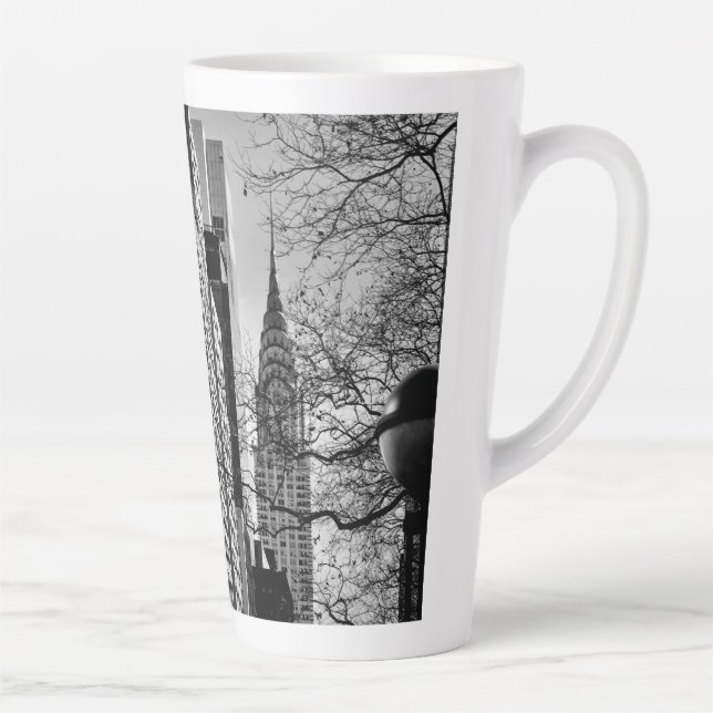 Caneca De Café Latte Chrysler Building Manhattan Tall Latte (Direita)