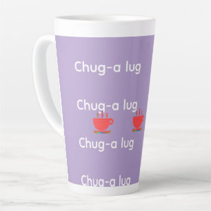 Caneca De Café Latte Chug A Lug Lavanda  