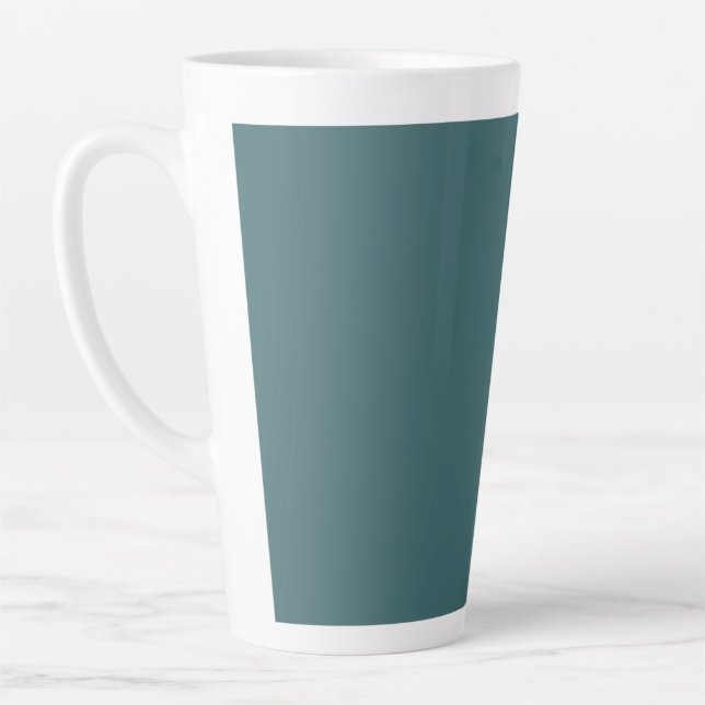 Caneca De Café Latte Ciano Branco (Esquerda)