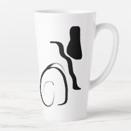 Caneca De Café Latte Ciclo de rotação: Abstrato preto e branco