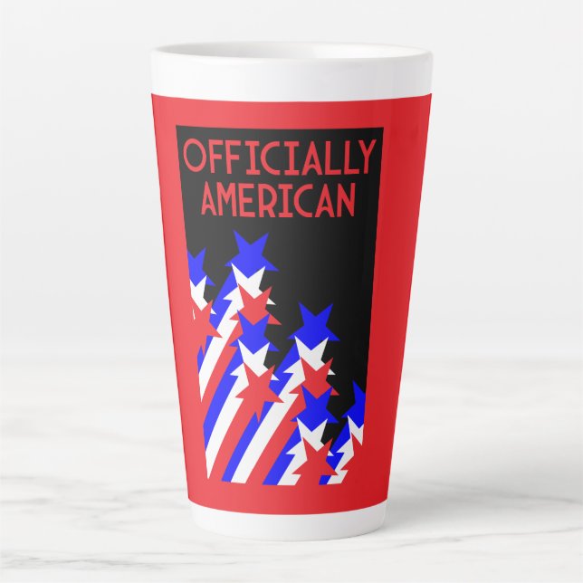 Caneca De Café Latte Cidadania dos EUA concedida (Frente)