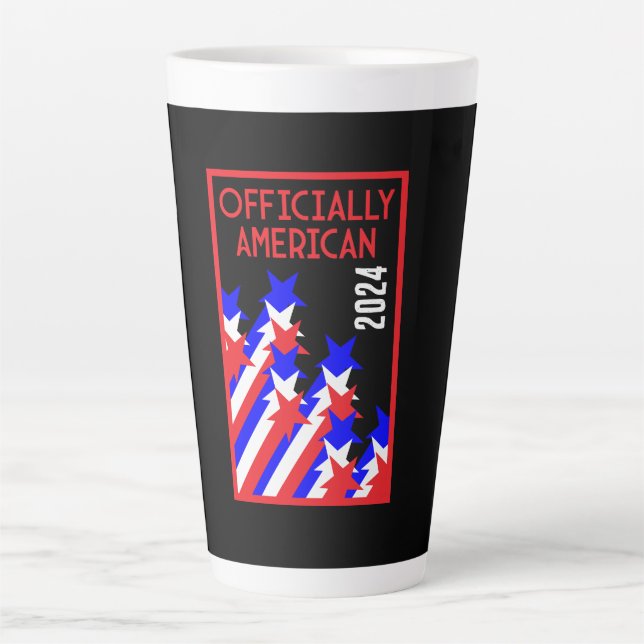 Caneca De Café Latte Cidadania dos EUA concedida (Frente)
