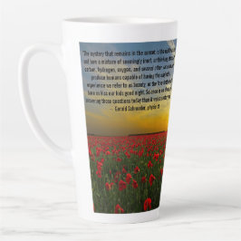 Caneca De Café Latte Cientista Cita Popies Sunset Misteriosos Latte Mug