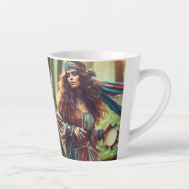 CANECA DE CAFÉ LATTE CIGANA DANÇANDO 