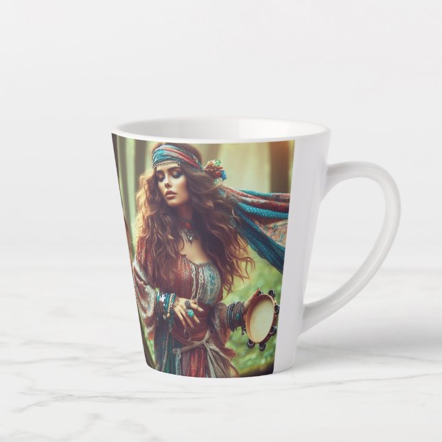 CANECA DE CAFÉ LATTE CIGANA DANÇANDO  (Direita)