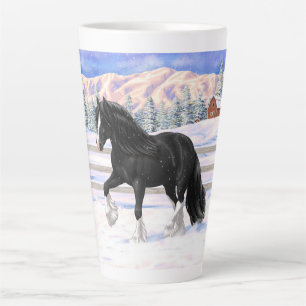 Caneca De Café Latte Cigano Negro Vanner Irlandês Cob Draft Horse Na N