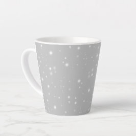 Caneca De Café Latte Cinza de Prata