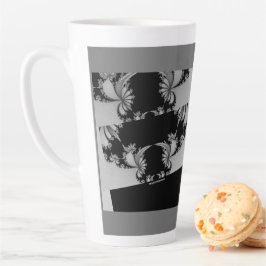 Caneca De Café Latte Cinza do Jardim Fractal