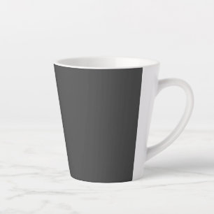 Caneca De Café Latte Cinza Escura, Lata de Enguia Preta